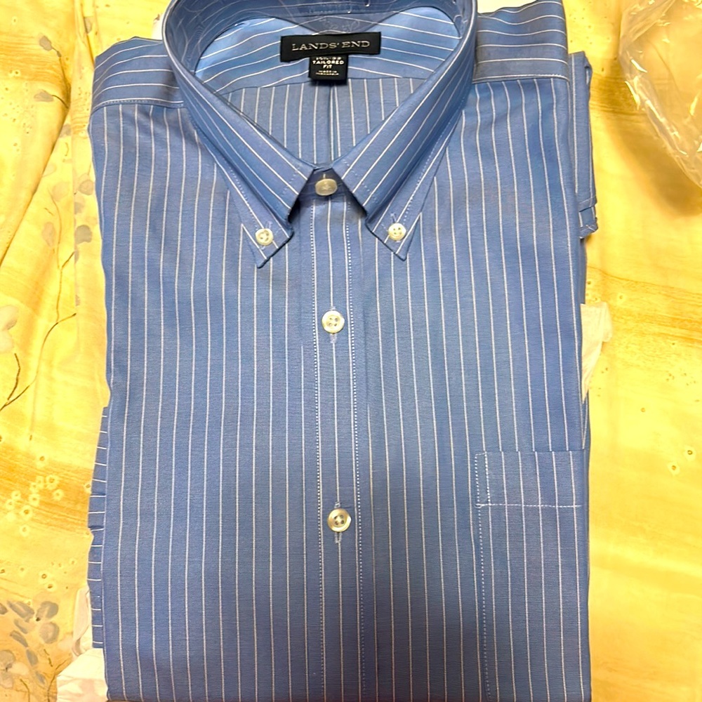 Brand new Lands End Oxford collar dress shirt